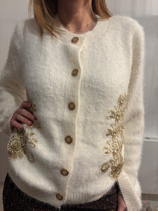 embroidered cardigan